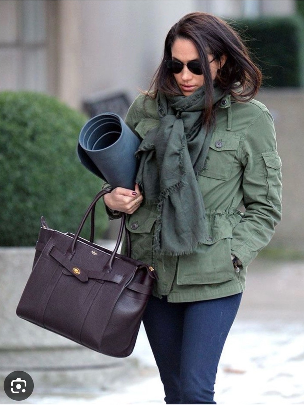Mulberry Large Zipped Bayswater Bag in Blush